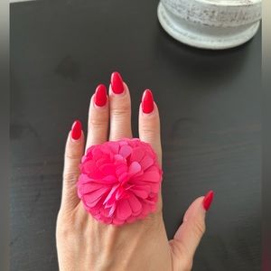 Kate Spade pink flower ring. Size 8.